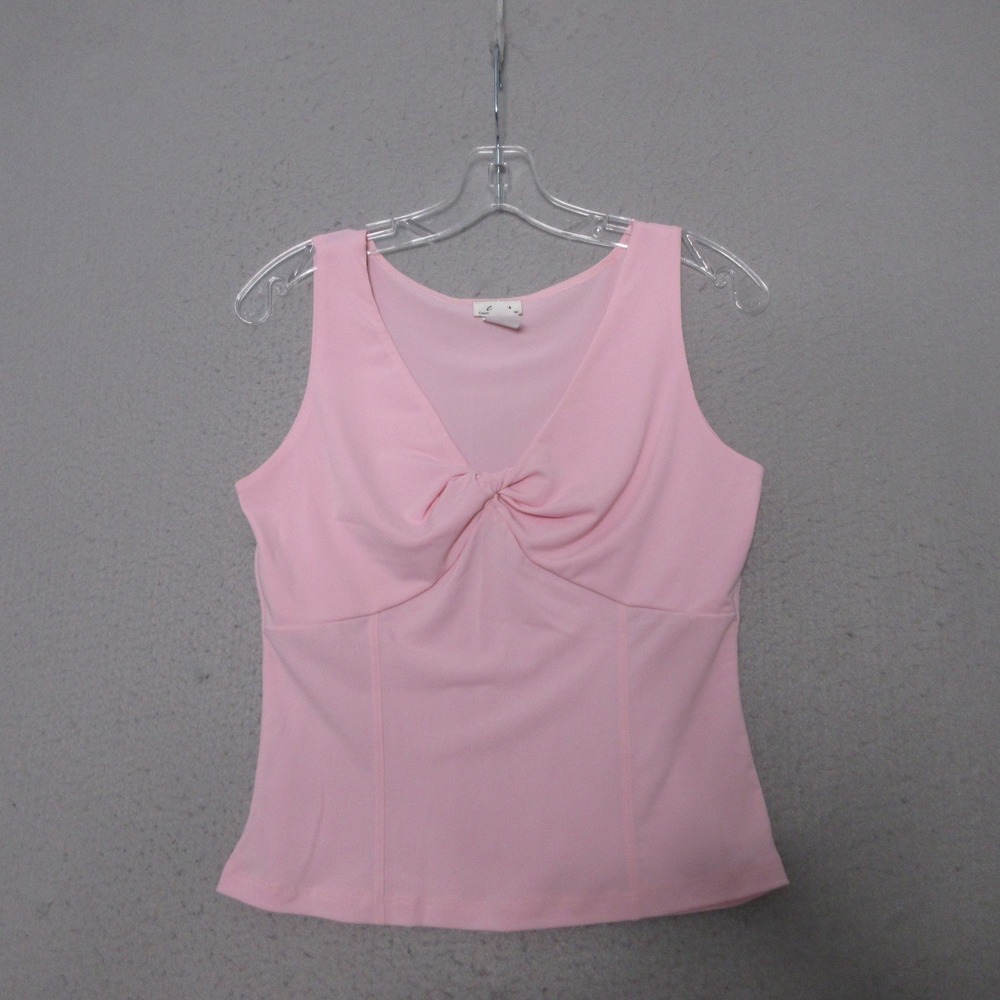 Vintage Tank Top Pink Y2K 90 Babydoll Coquette Ballet Dainty Romantic Pastel USA